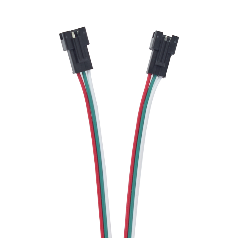 3-PIN/4-PIN 1 to 2 signal Splitter, JST Female to 2 Male for WS2811 WS2812B WS2813 WS2815 Addressable RGB led strip lights